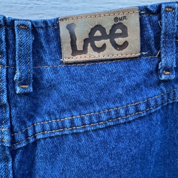 Vintage Lee Womens Jeans Size 12 High Rise USA Made Elastic Waist Denim - Picture 7 of 13